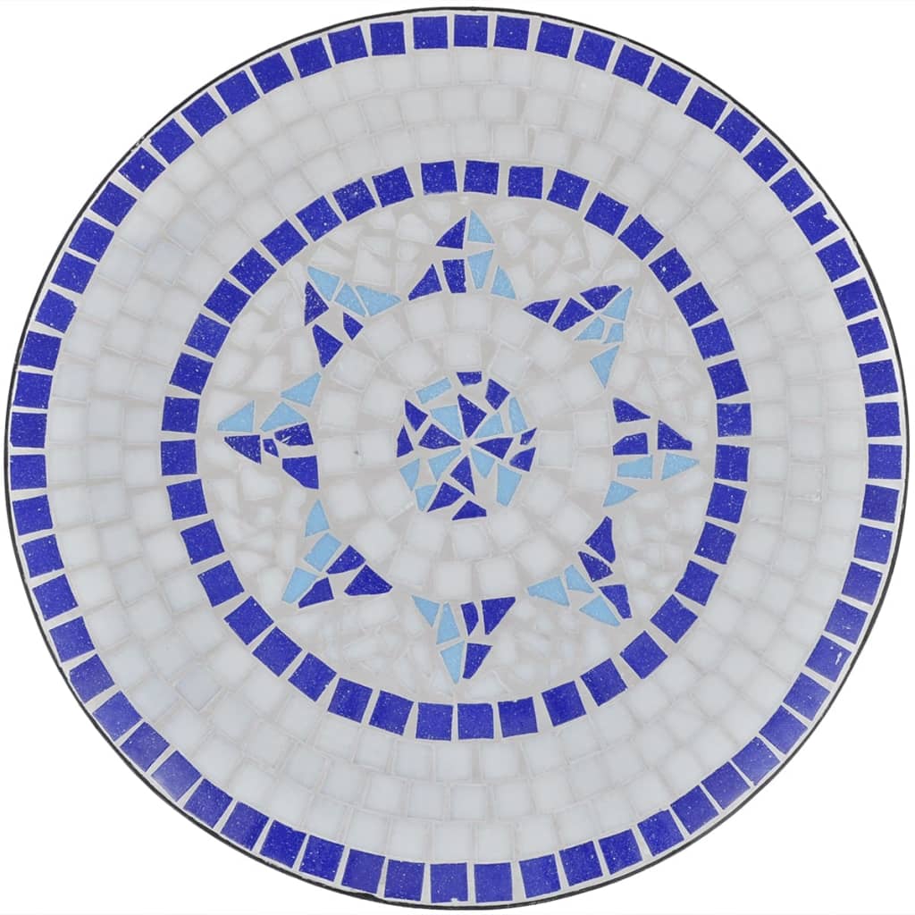 vidaXL kék és fehér mozaik bisztró asztal 60 cm