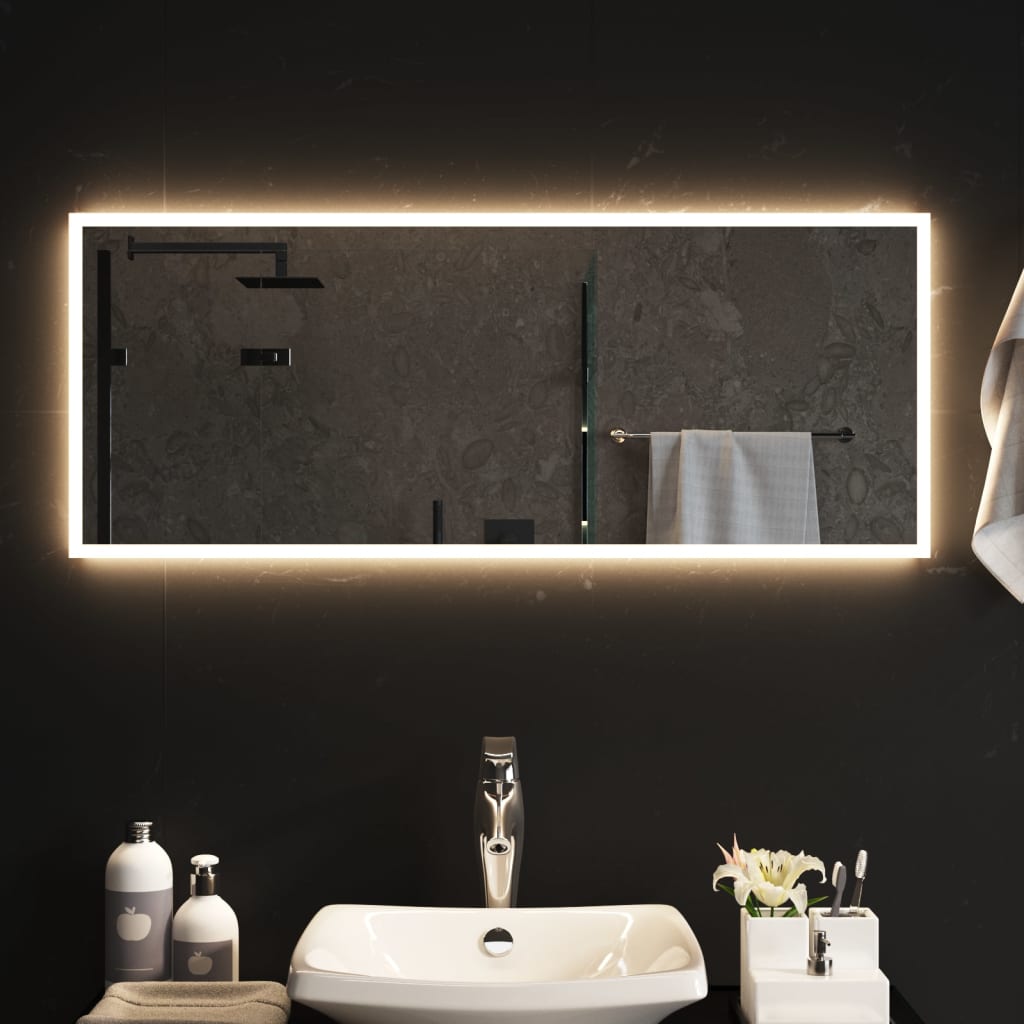 vidaXL LED-es fürdőszobatükör 40x100 cm