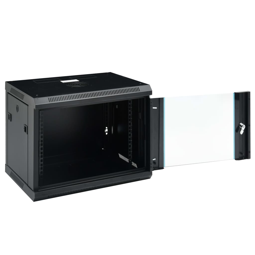 vidaXL 9U fali hálózati szekrény 19" IP20 600 x 450 x 510 mm
