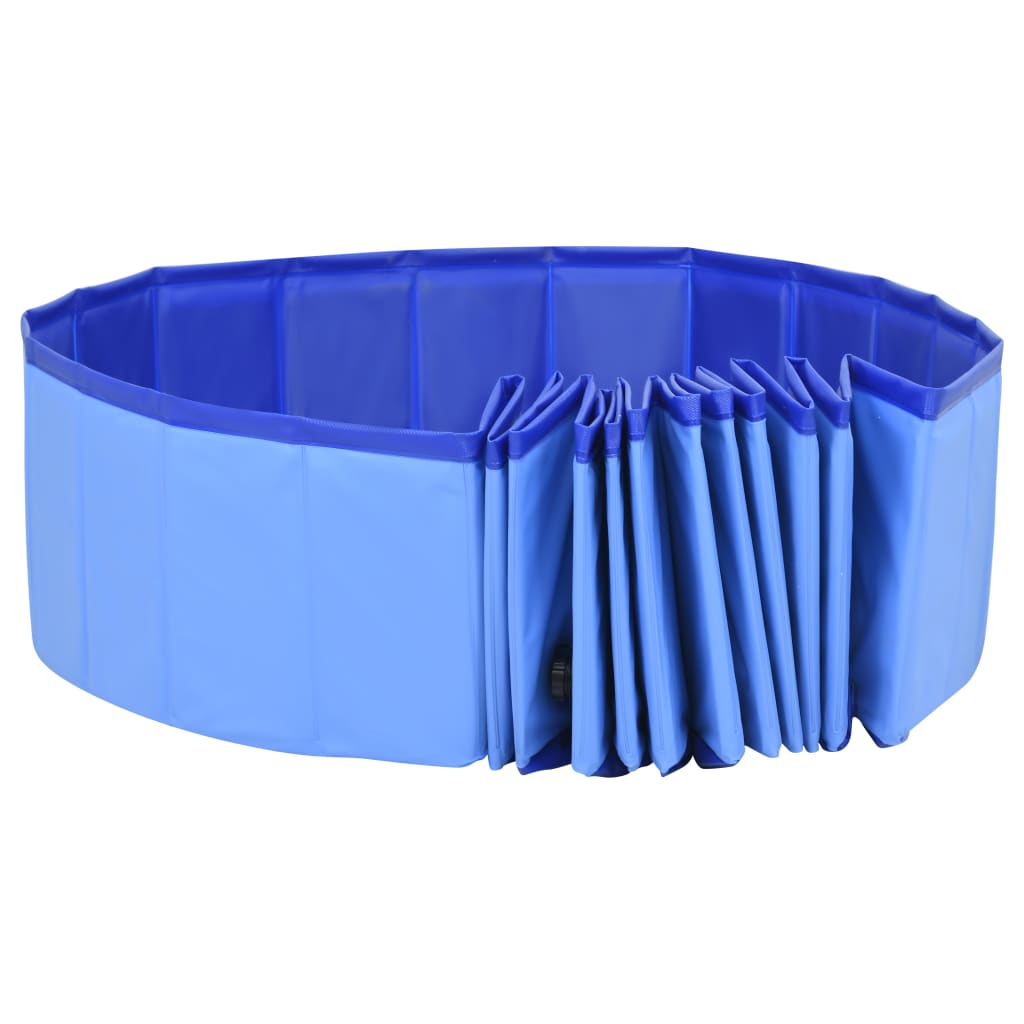 vidaXL összehajtható kék PVC kutyamedence 300 x 40 cm
