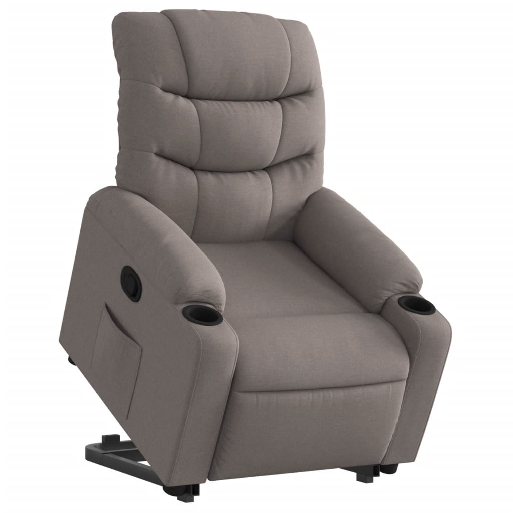 vidaXL tópszínű szövet felállást segítő dönthető fotel