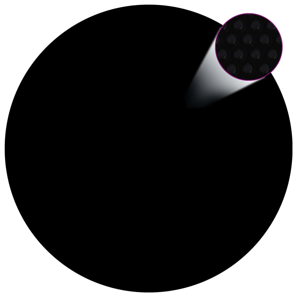 vidaXL fekete és kék napelemes lebegő PE medencefólia 527 cm