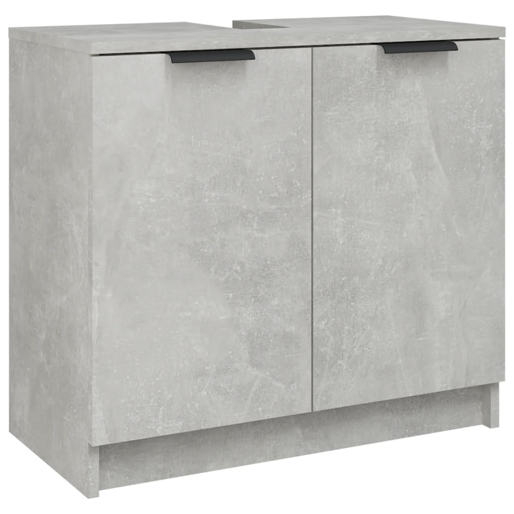 vidaXL betonszürke színű szerelt fa fürdőszobaszekrény 64,5x33,5x59 cm