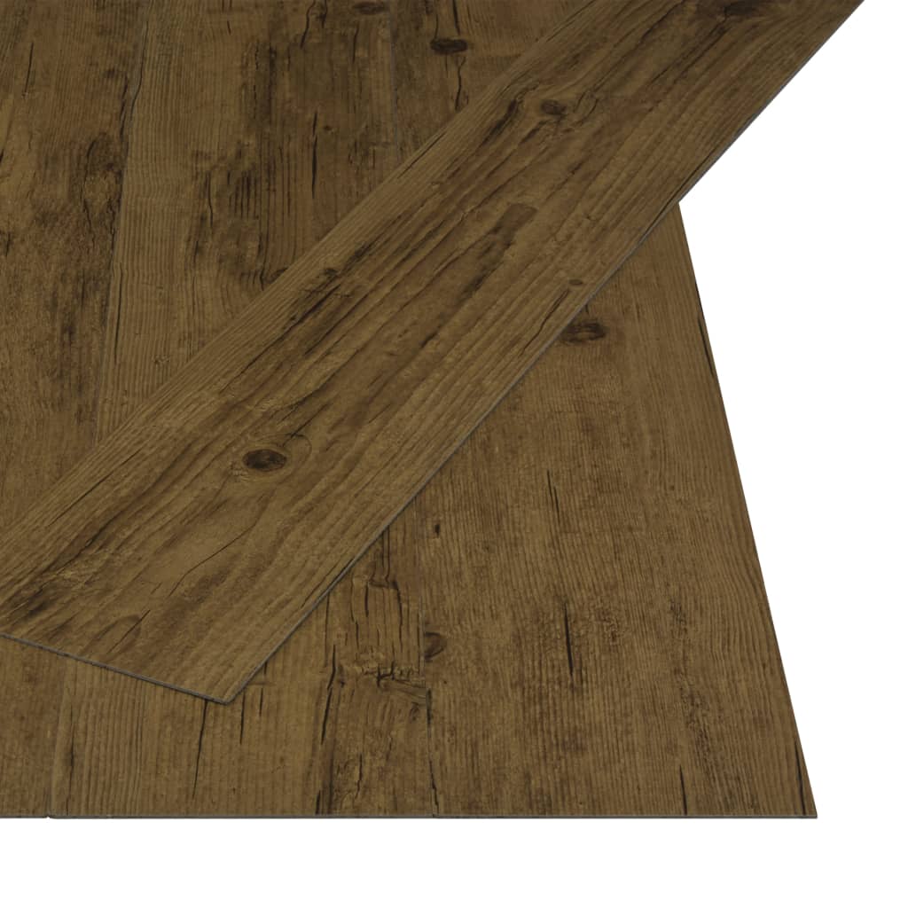 vidaXL természetes barna öntapadós PVC padlódeszkák 4,46 m² 3 mm