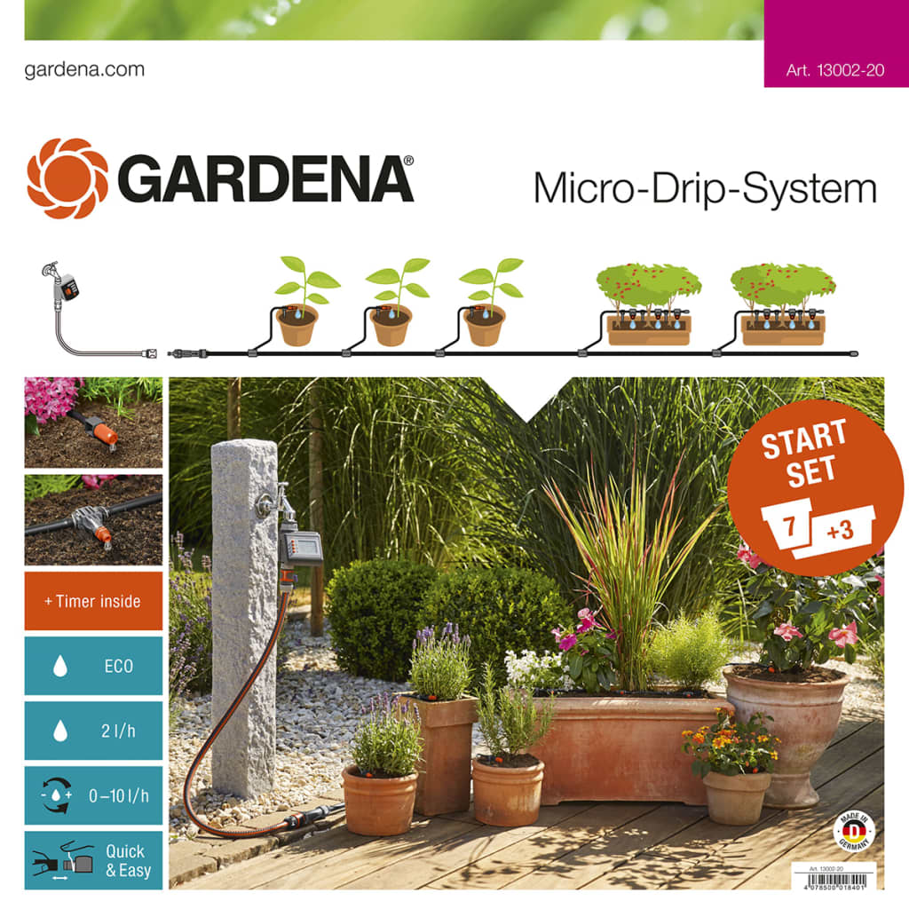 GARDENA Starter Set mikrocsepegtető rendszer cserepekhez