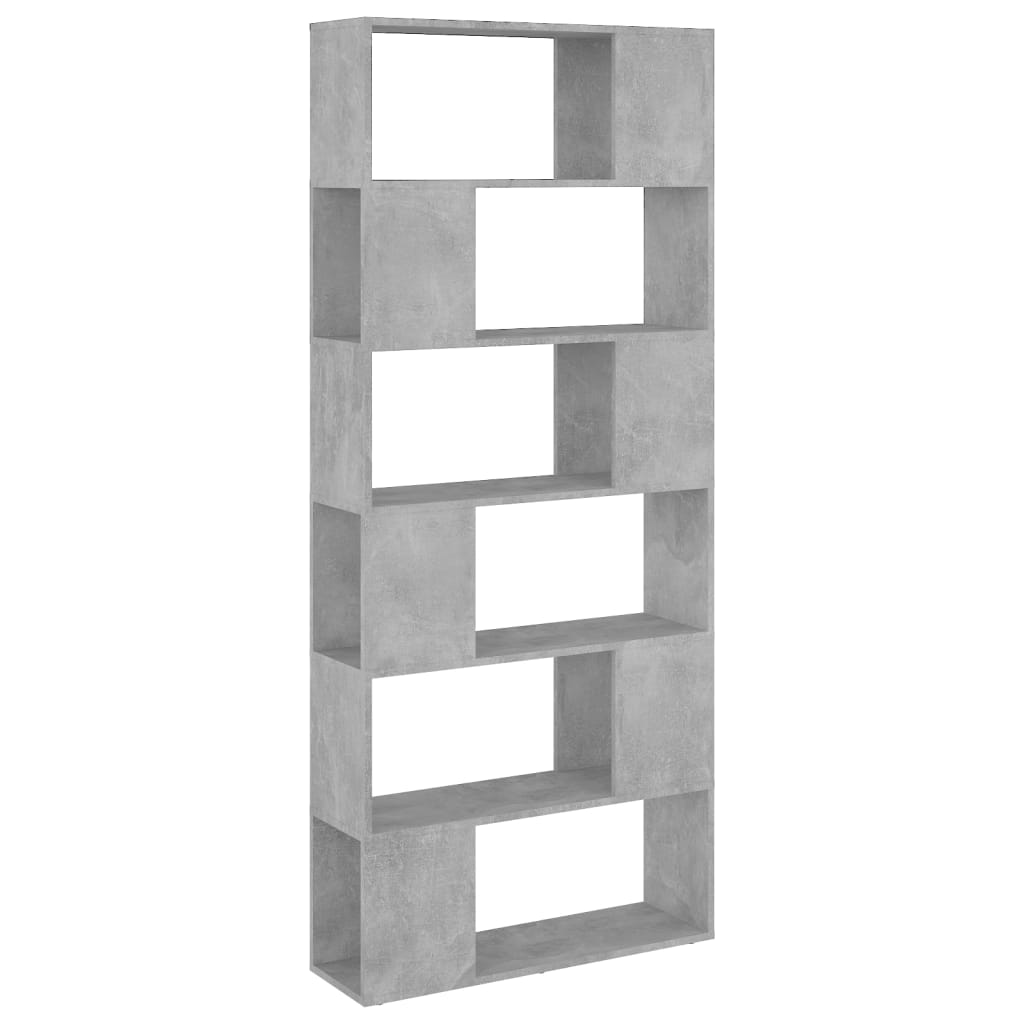 vidaXL betonszürke térelválasztó könyvszekrény 80 x 24 x 186 cm