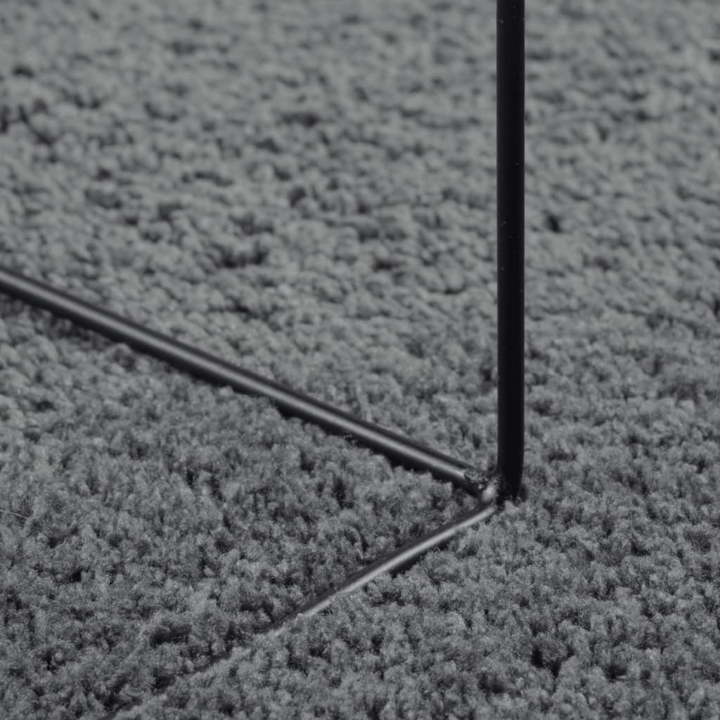 vidaXL OVIEDO antracitszürke rövid szálú szőnyeg 80 x 200 cm