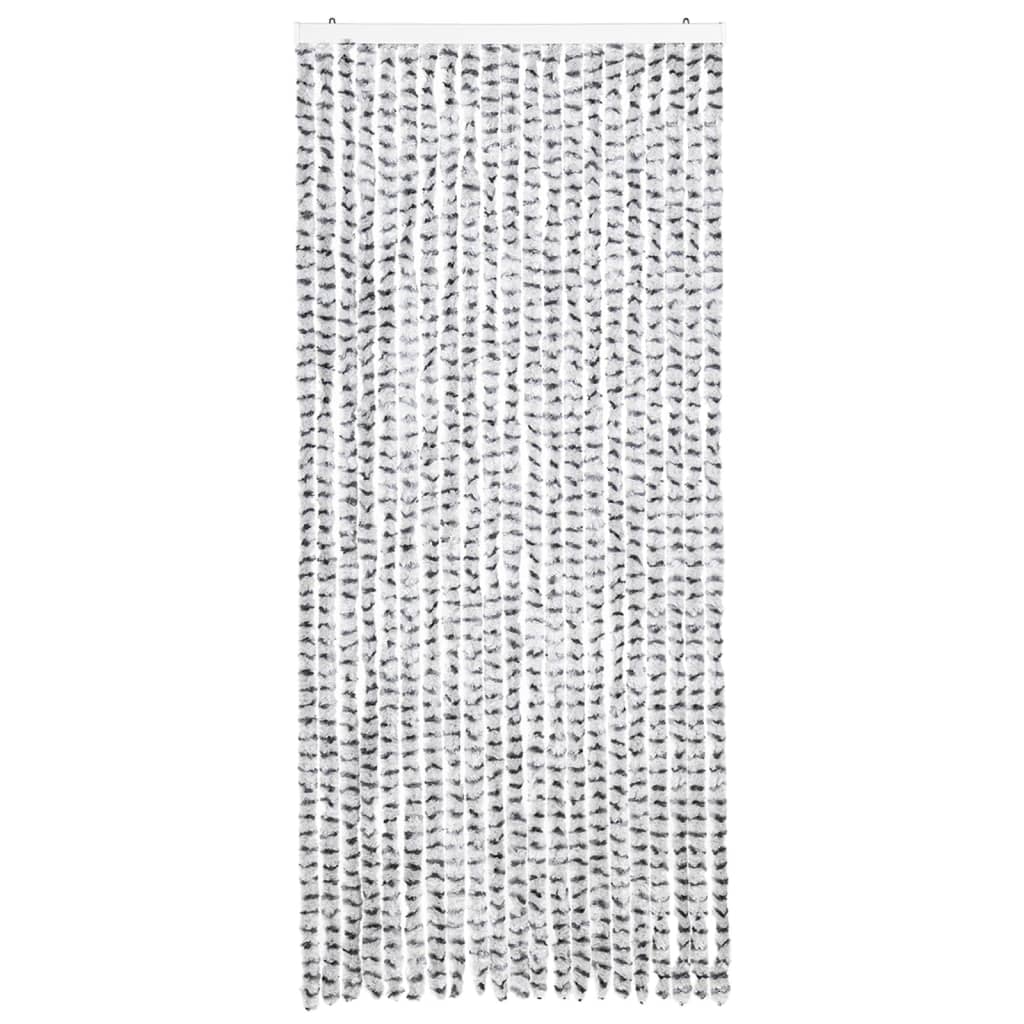 vidaXL világos- és sötétszürke zsenília rovarfüggöny 90 x 220 cm