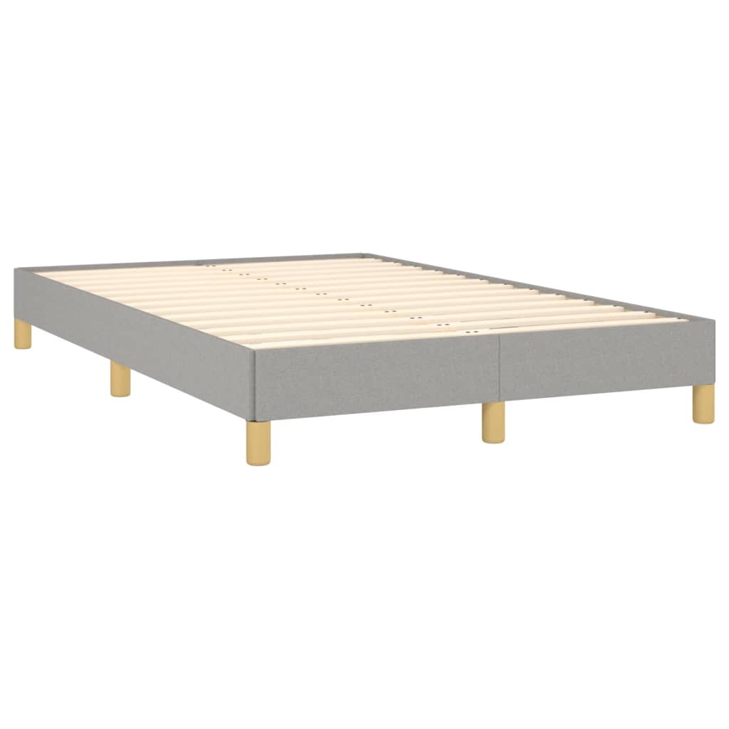 vidaXL világosszürke szövet rugós ágy matraccal 120 x 200 cm