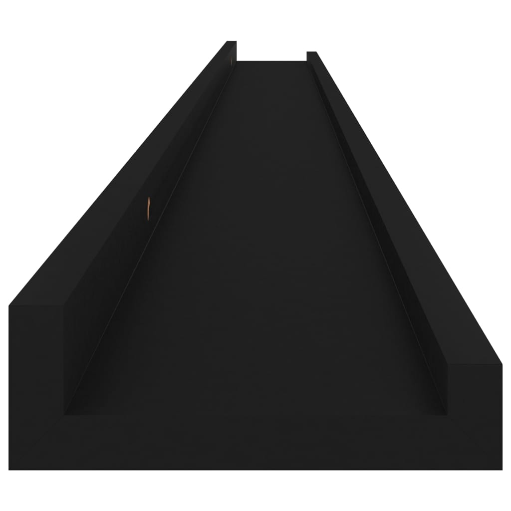 vidaXL 4 db fekete fali polc 115 x 9 x 3 cm