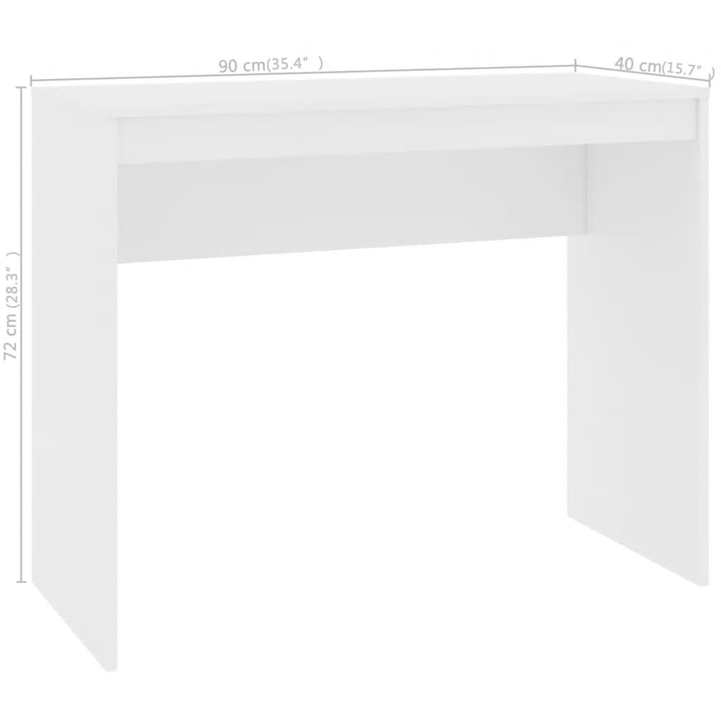 vidaXL fehér szerelt fa íróasztal 90 x 40 x 72 cm