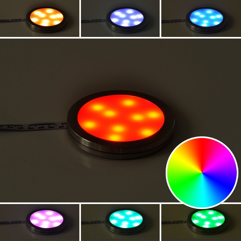 4db Kerek Konyhai Led fény Készlet(RGBvezérlő + távirányító + adapter)
