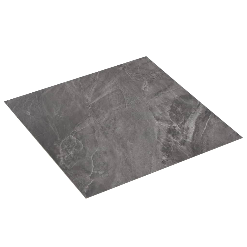 vidaXL fekete öntapadó PVC padló burkolólap mintával 5,11 m²