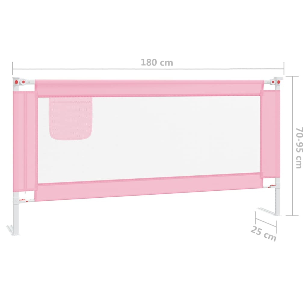 vidaXL rózsaszín szövet biztonsági leesésgátló 180 x 25 cm