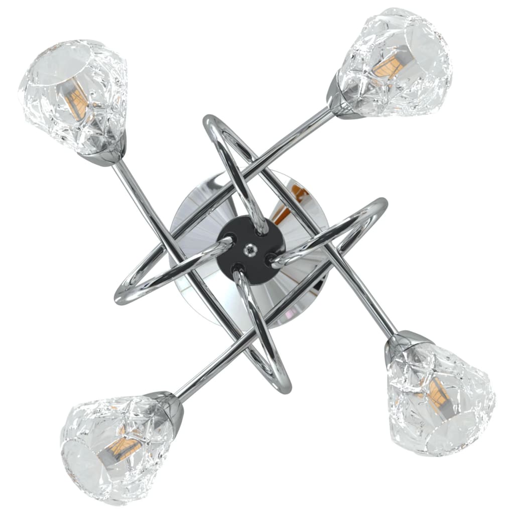 vidaXL mennyezeti lámpa üvegrácsos burákkal 4 db G9 LED-lámpához