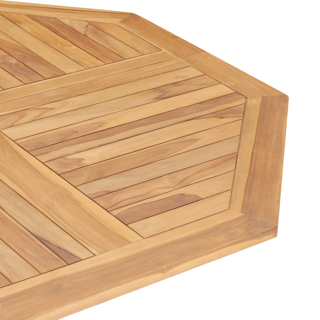 vidaXL összecsukható tömör tíkfa kerti asztal 120 x 120 x 75 cm