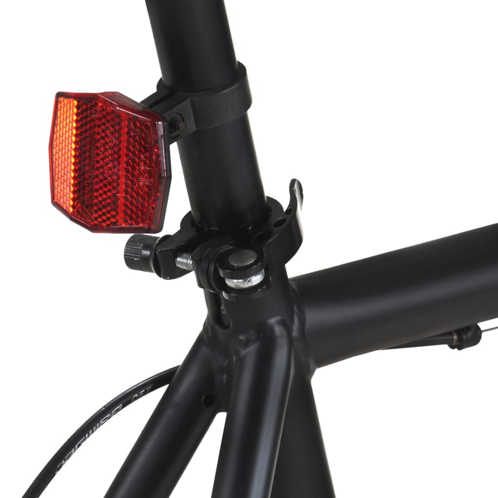 vidaXL fekete és narancssárga örökhajtós kerékpár 700c 55 cm