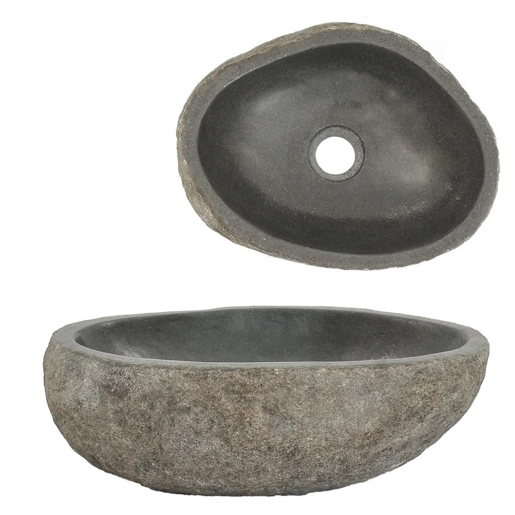 vidaXL ovális folyami kő mosdókagyló 29-38 cm
