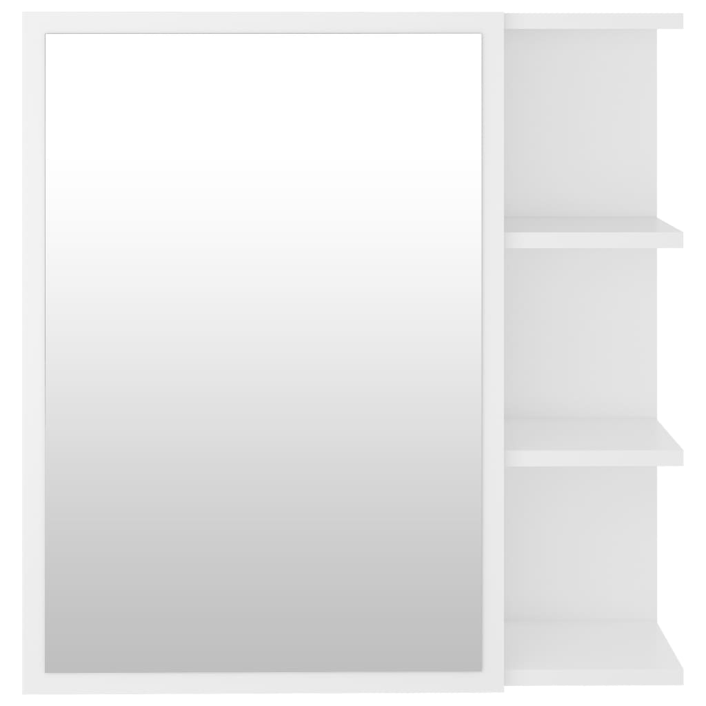 vidaXL fehér forgácslap tükrös fürdőszoba szekrény 62,5 x 20,5 x 64 cm
