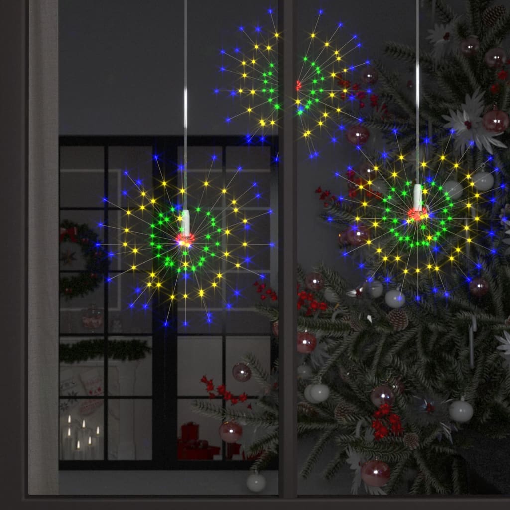 vidaXL 4 db kültéri karácsonyi többszínű tűzijátéklámpa 560 LED 20 cm