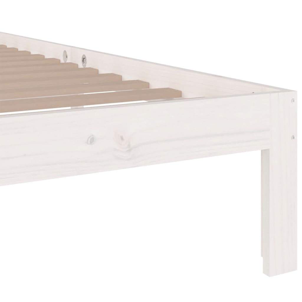 vidaXL Small Single fehér tömör fa ágykeret 75 x 190 cm