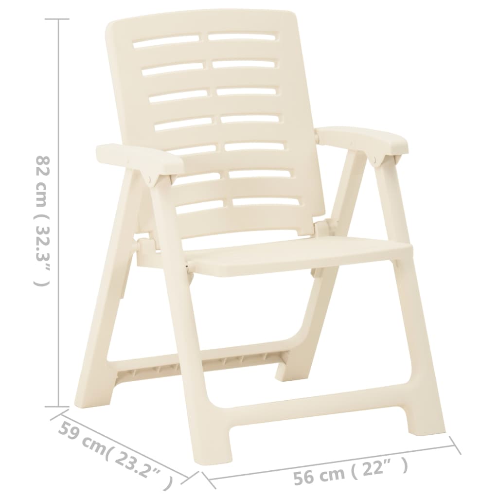 vidaXL 4 db fehér műanyag kerti szék