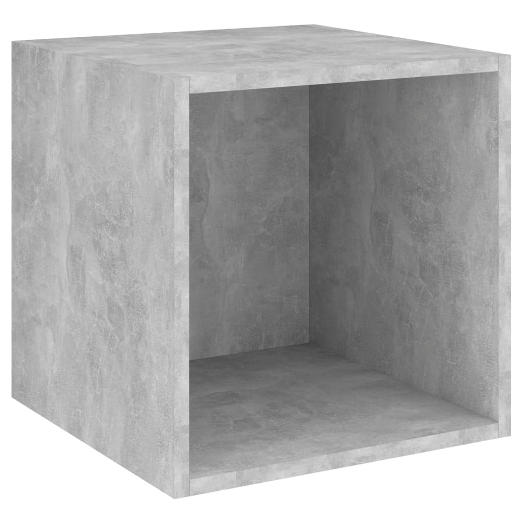 vidaXL 4 db betonszürke forgácslap faliszekrény 37 x 37 x 37 cm