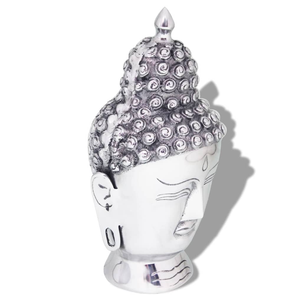 vidaXL falra rögzíthető Buddha fej dekoráció alumínium ezüst