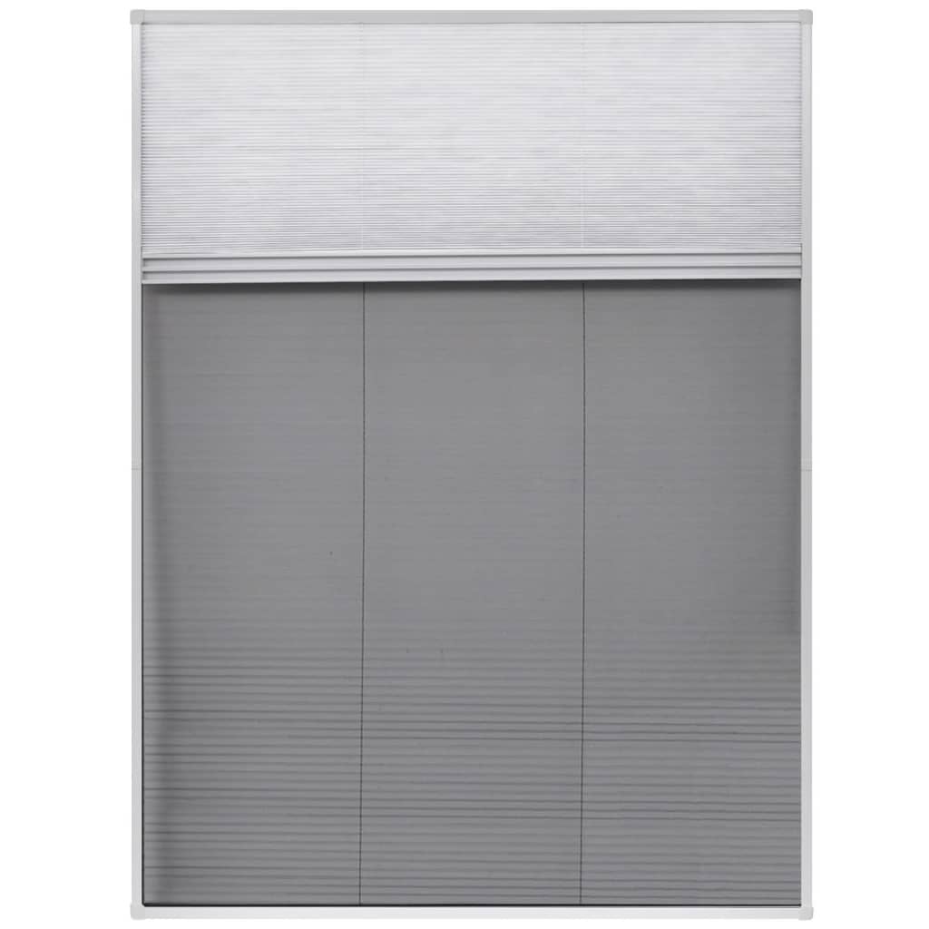 vidaXL pliszé ablak szúnyogháló alumíniumból árnyékolóval 60 x 80 cm