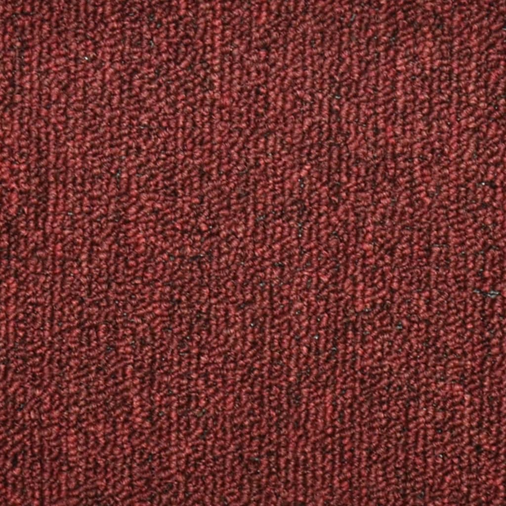 vidaXL 15 db piros lépcsőszőnyeg 56 x 17 x 3 cm