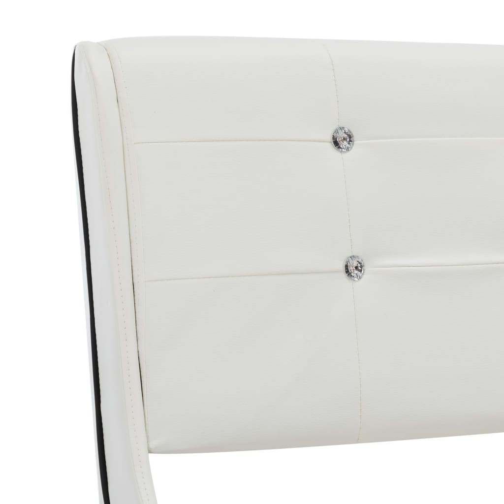 vidaXL fehér műbőr ágy matraccal 120 x 200 cm