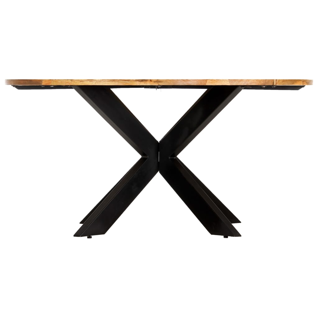 vidaXL kerek tömör mangófa étkezőasztal 150 x 76 cm