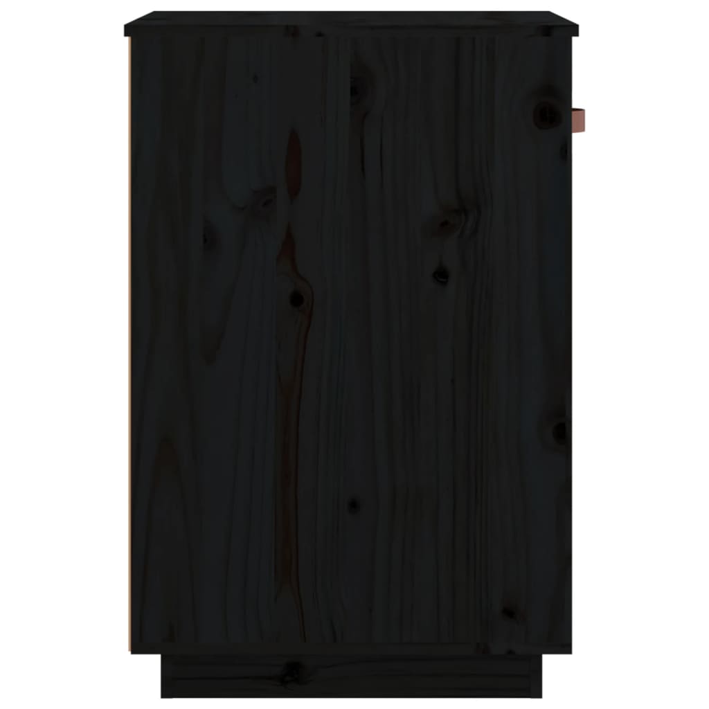 vidaXL fekete tömör fenyőfa íróasztalszekrény 40 x 50 x 75 cm