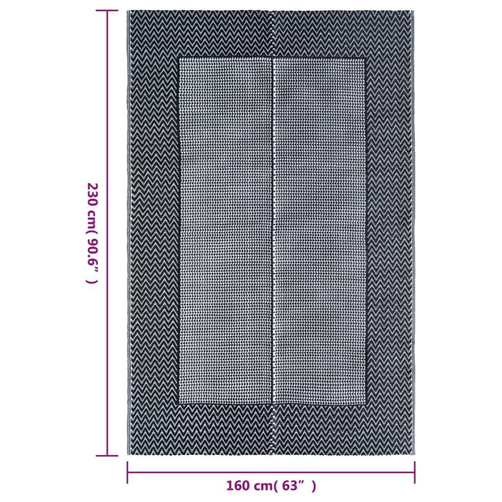 vidaXL szürke PP kültéri szőnyeg 160 x 230 cm