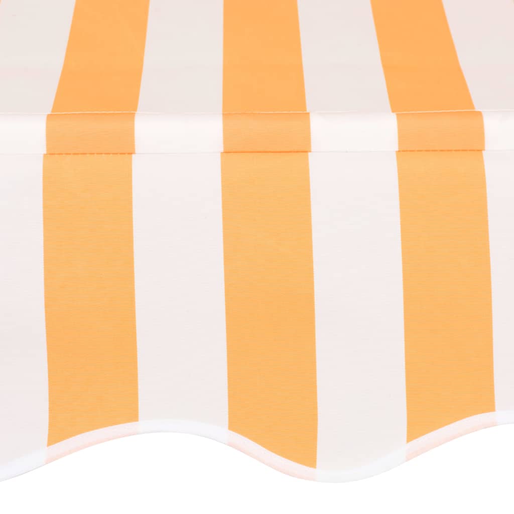 vidaXL narancssárga-fehér csíkos kézzel feltekerhető napellenző 150 cm