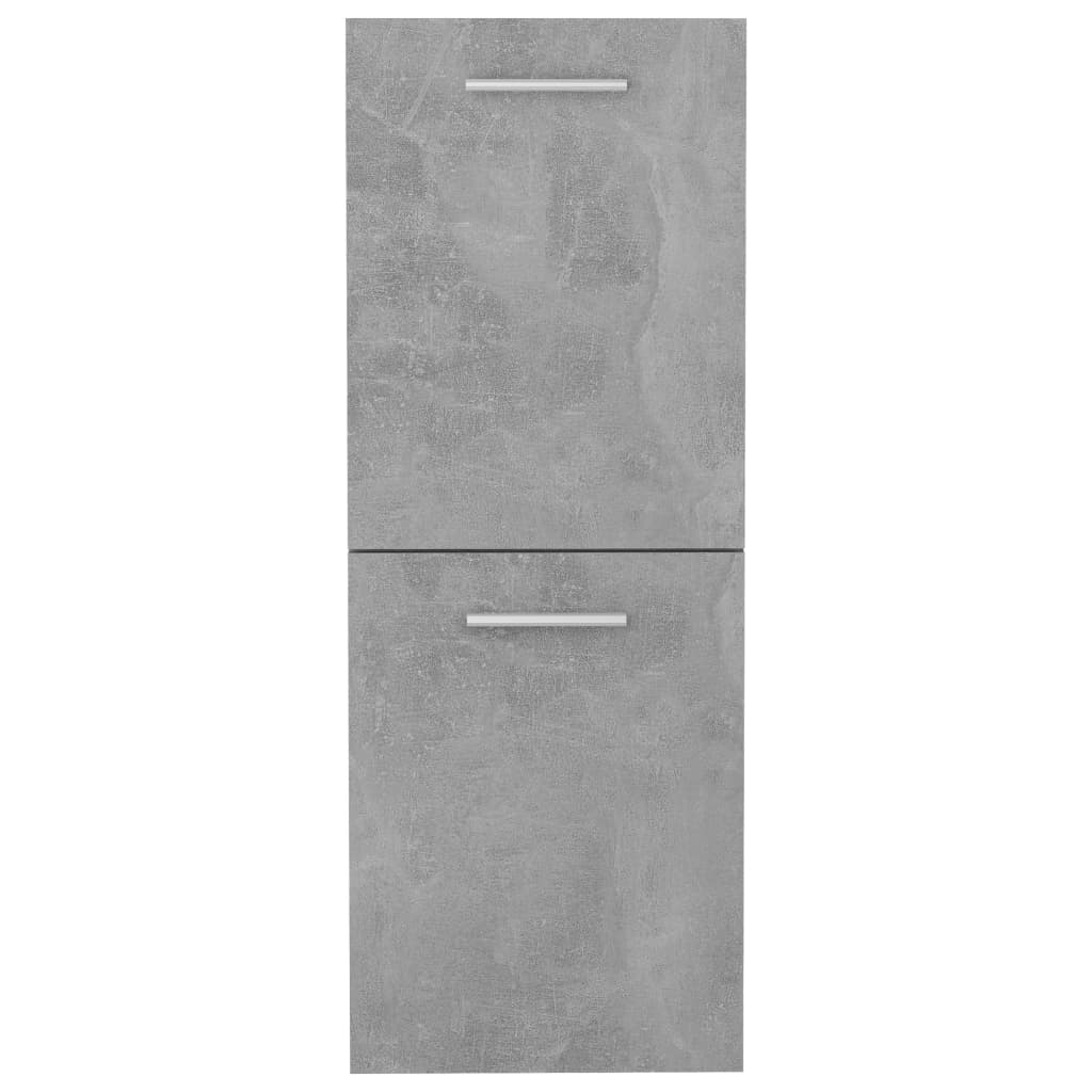 vidaXL betonszürke forgácslap fürdőszobaszekrény 30 x 30 x 80 cm