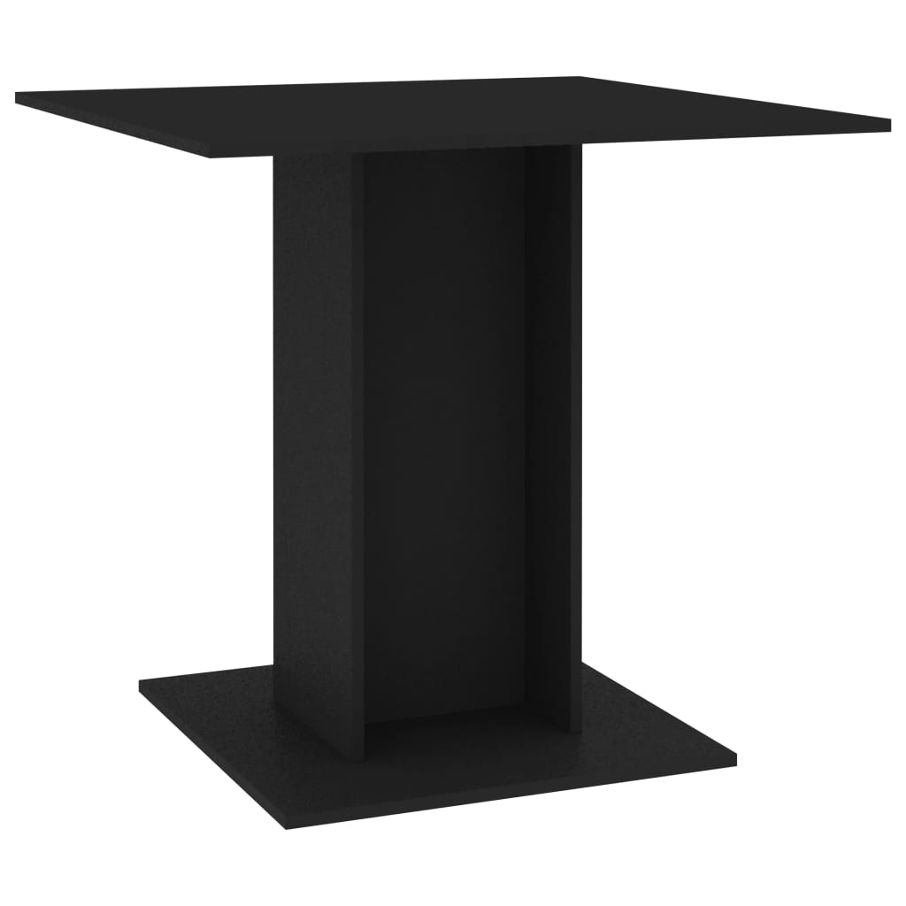 vidaXL fekete forgácslap étkezőasztal 80 x 80 x 75 cm