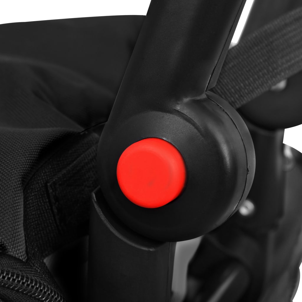 vidaXL összecsukható kerékpár-utánfutó fekete táskával