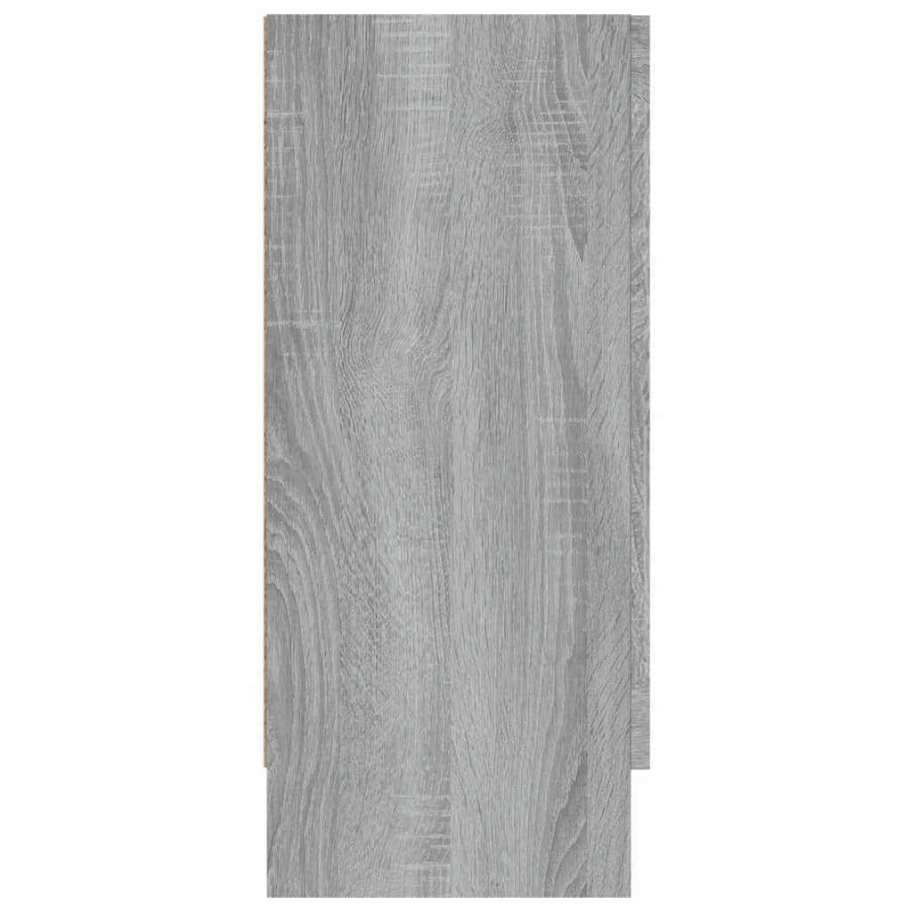 vidaXL szürke sonoma színű szerelt fa vitrinszekrény 120x30,5x70 cm