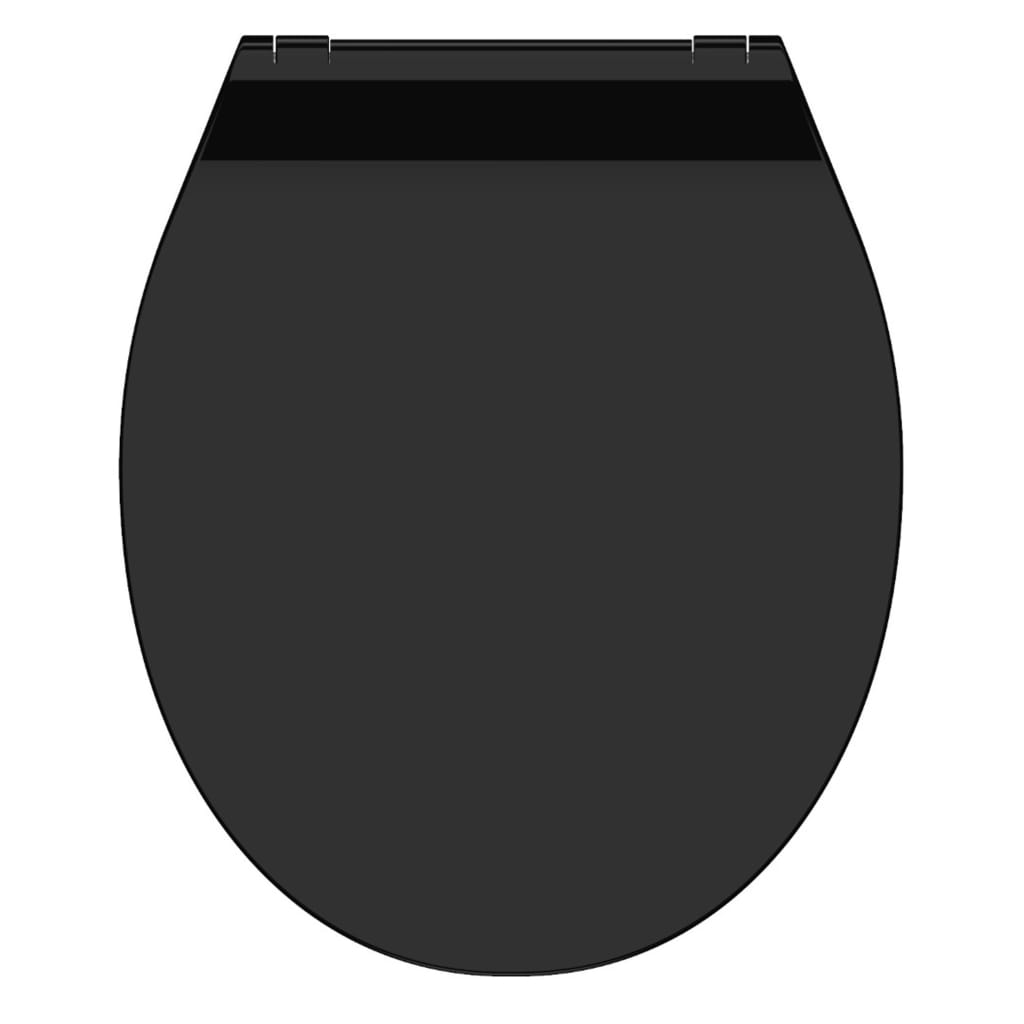 SCHÜTTE SLIM BLACK duroplast WC-ülőke