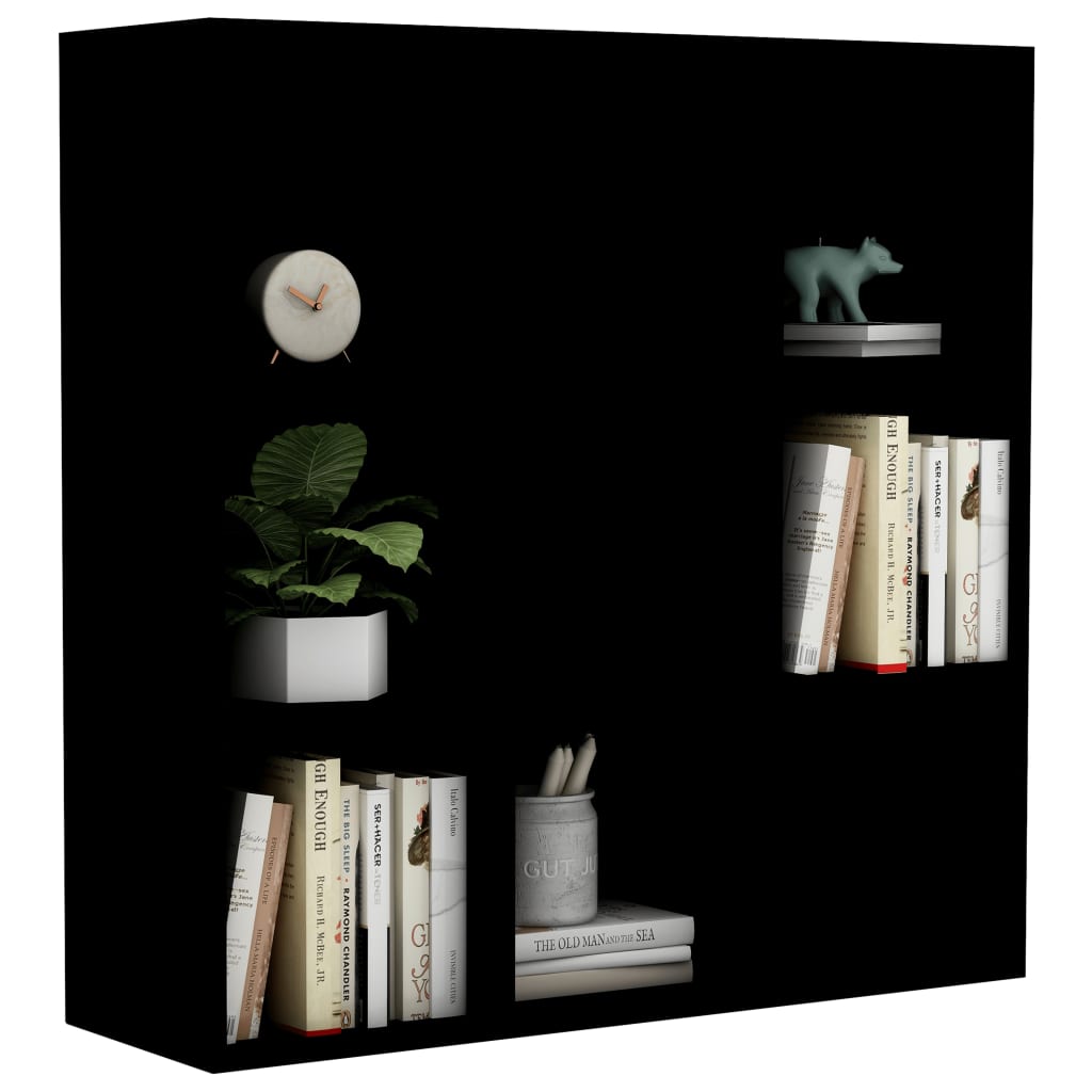 vidaXL fekete szerelt fa könyvszekrény 98 x 29 x 97,5 cm