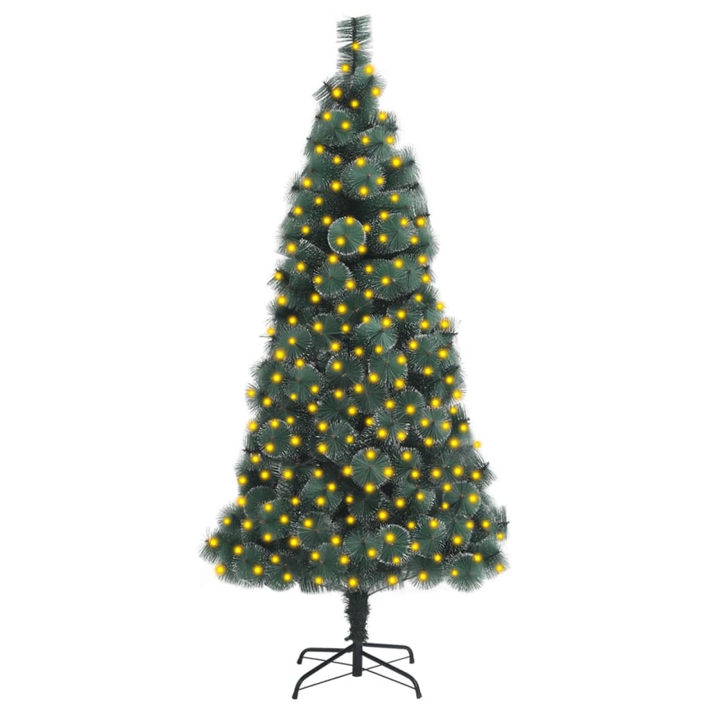 vidaXL zöld PET megvilágított műkarácsonyfa állvánnyal 240 cm