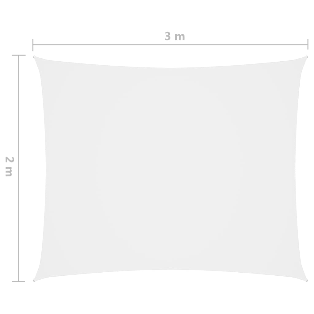 vidaXL fehér téglalap alakú oxford-szövet napvitorla 2 x 3 m