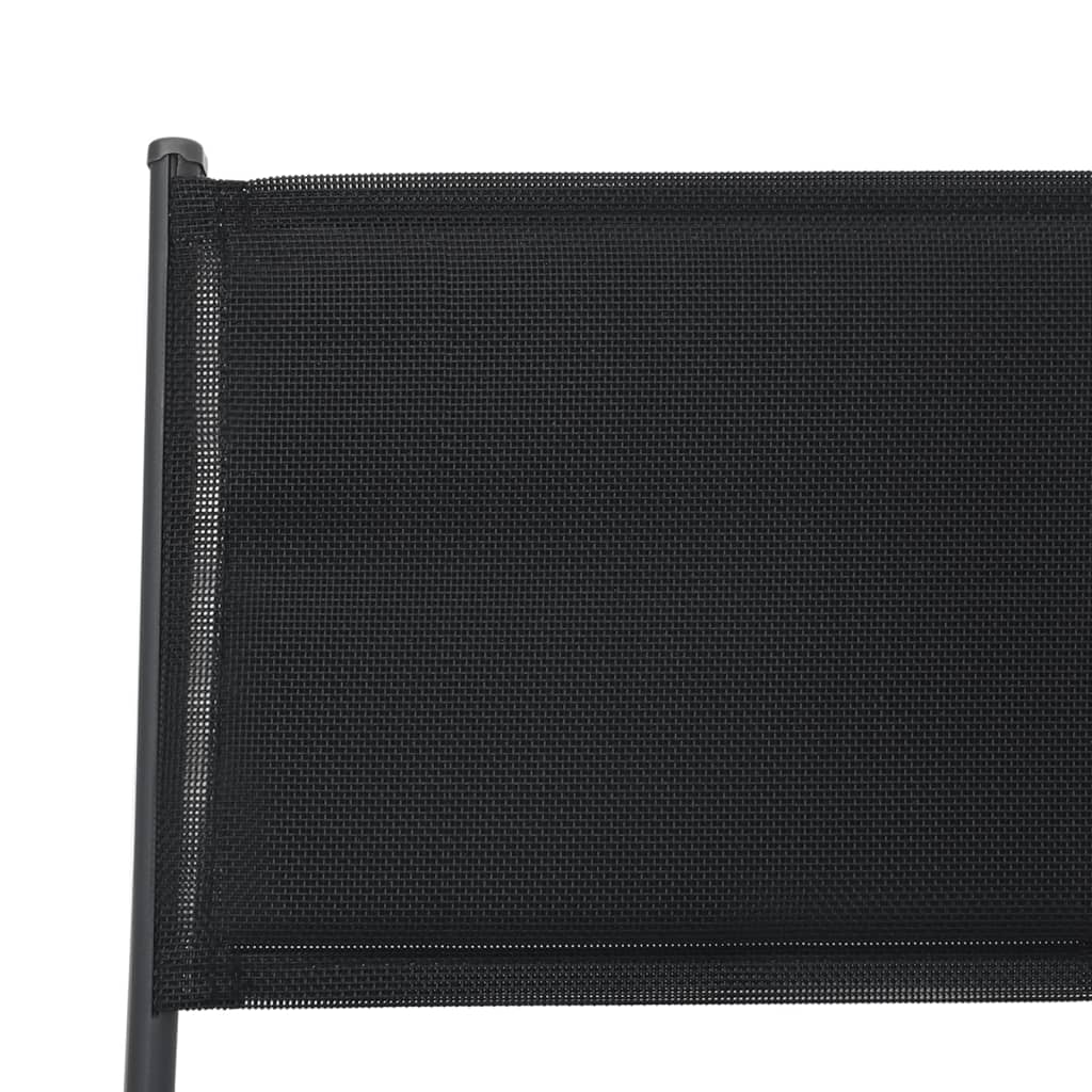 vidaXL 4 db összecsukható acél/textilén kültéri szék