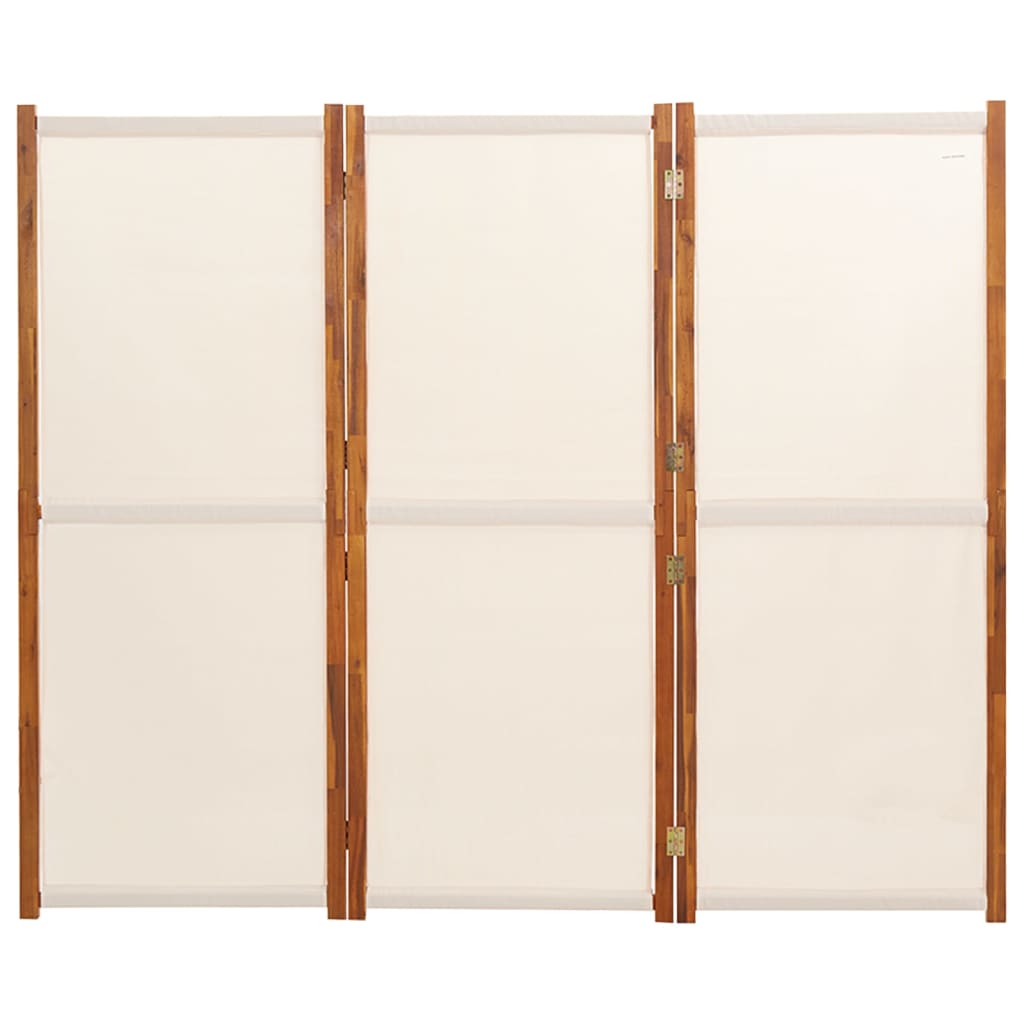 vidaXL fehér 3 paneles térelválasztó 210 x 180 cm
