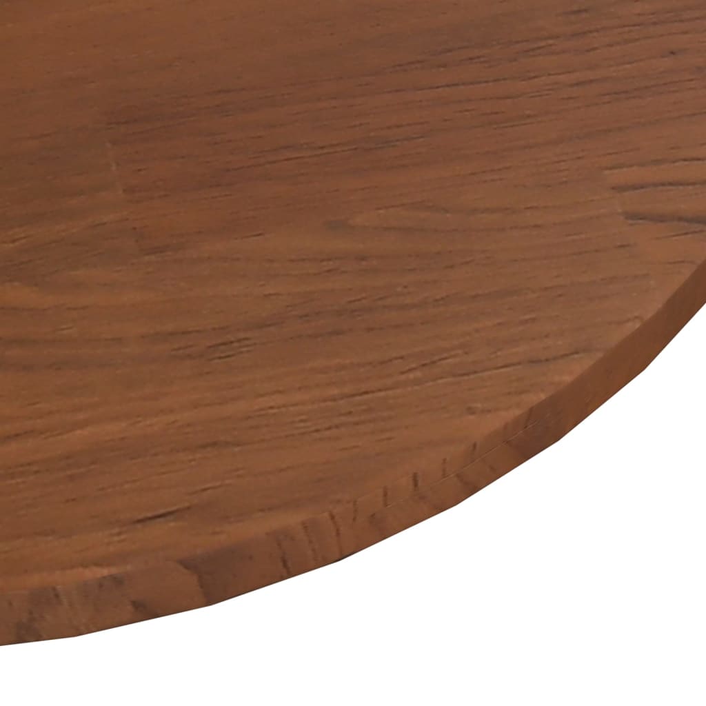 vidaXL sötétbarna kezelt tömör tölgyfa kerek asztallap Ø60x1,5 cm