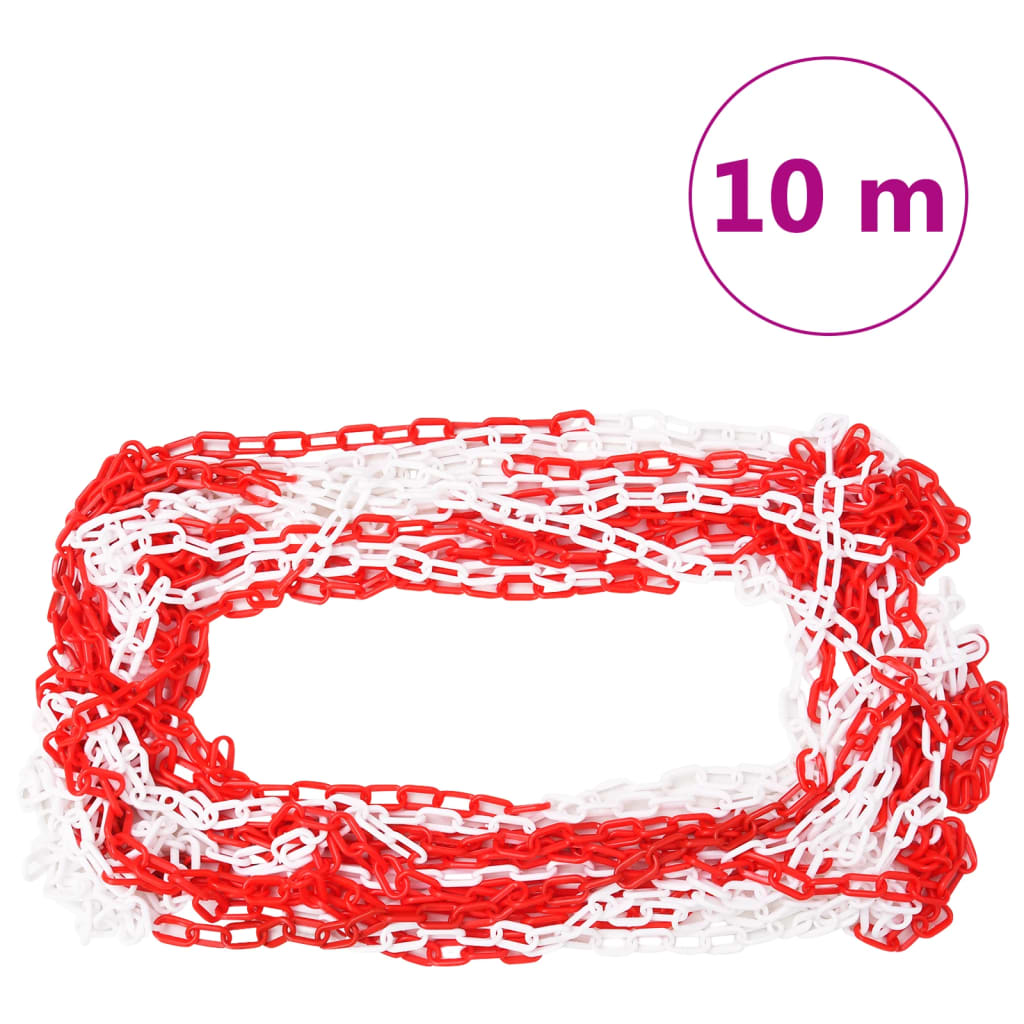 vidaXL bójaszett piros és fehér lánccal 10 méter
