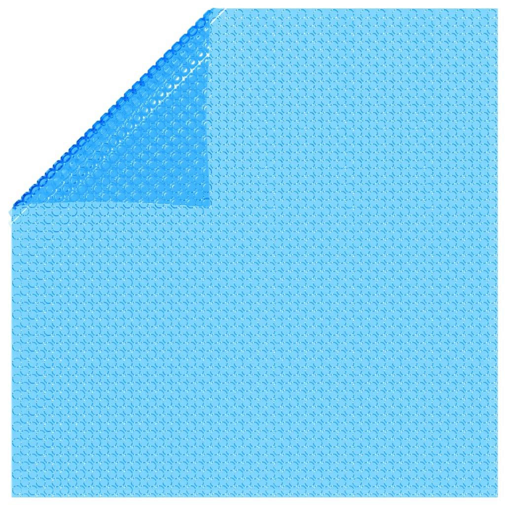Kék, négyszögletes PE medencetakaró 260 x 160 cm