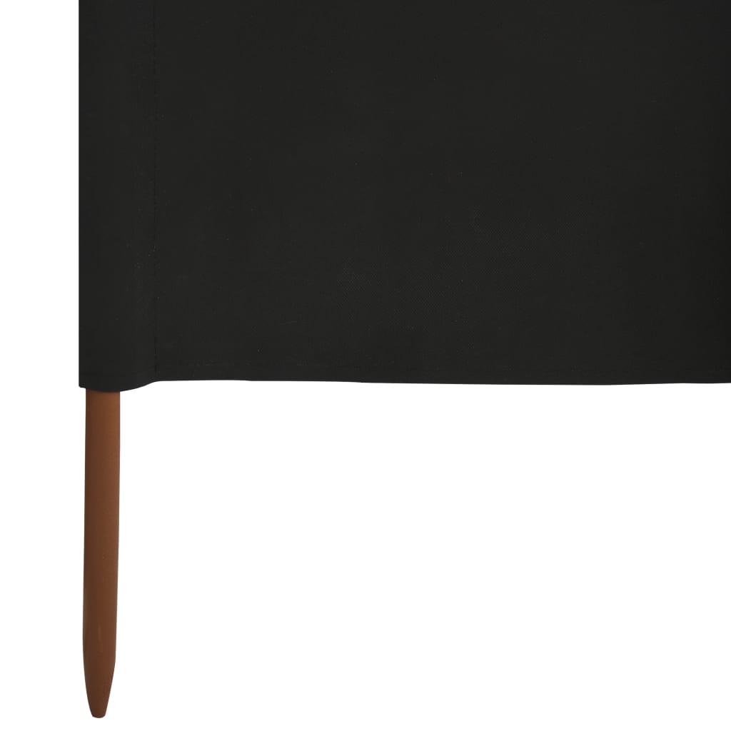 vidaXL fekete szövet 3-paneles szélfogó 400 x 160 cm