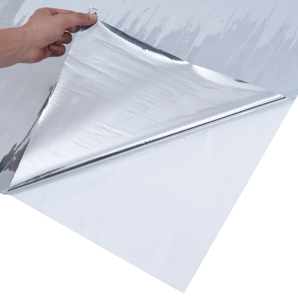 vidaXL ezüst PVC tükröző statikus napsugárzás elleni fólia 45 x 500 cm